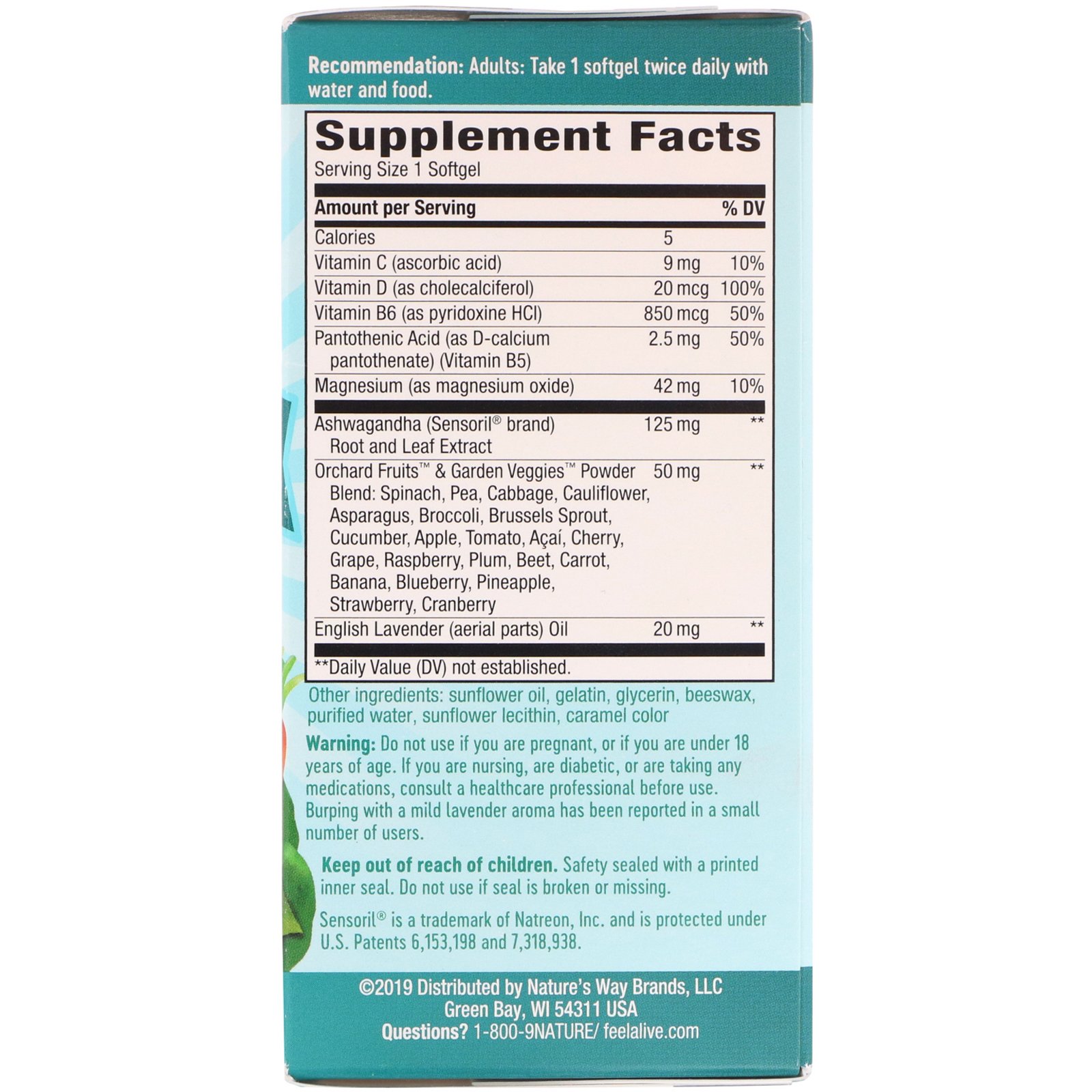 Comprar Nature's Way, Alive! Stress Less, 40 Cápsulas Gelatinosas - Imagem 2