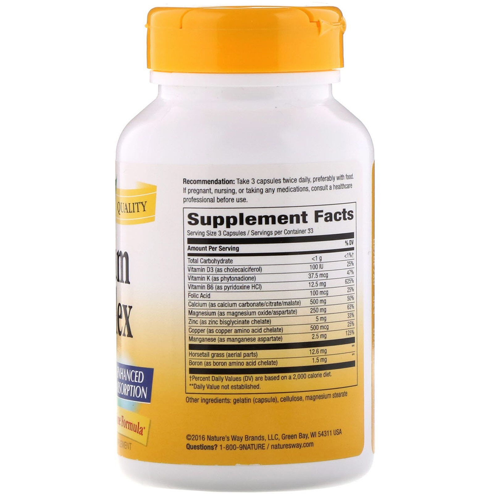Comprar Nature's Way, Calcium Complex, 100 Capsules - Imagem 2