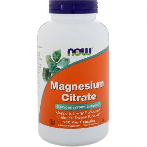Comprar Now Foods, Citrato de Magnésio, 240 Cápsulas Vegetais