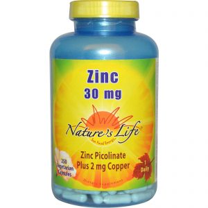Comprar Nature's Life, Zinc, 30 mg, 250 Vegetarian Capsules