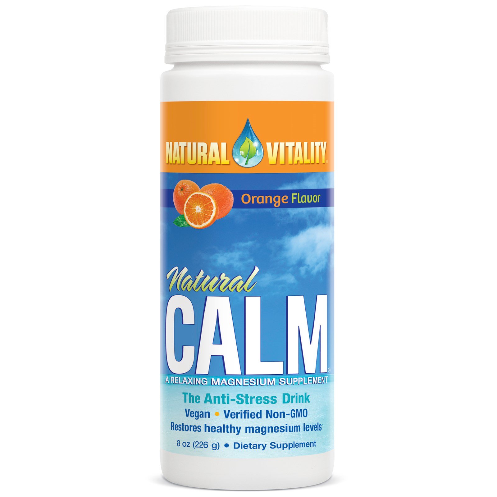Comprar Natural Vitality, Natural Calm, o Drink Anti-Estresse, Sabor Laranja, 8 oz (226 g)