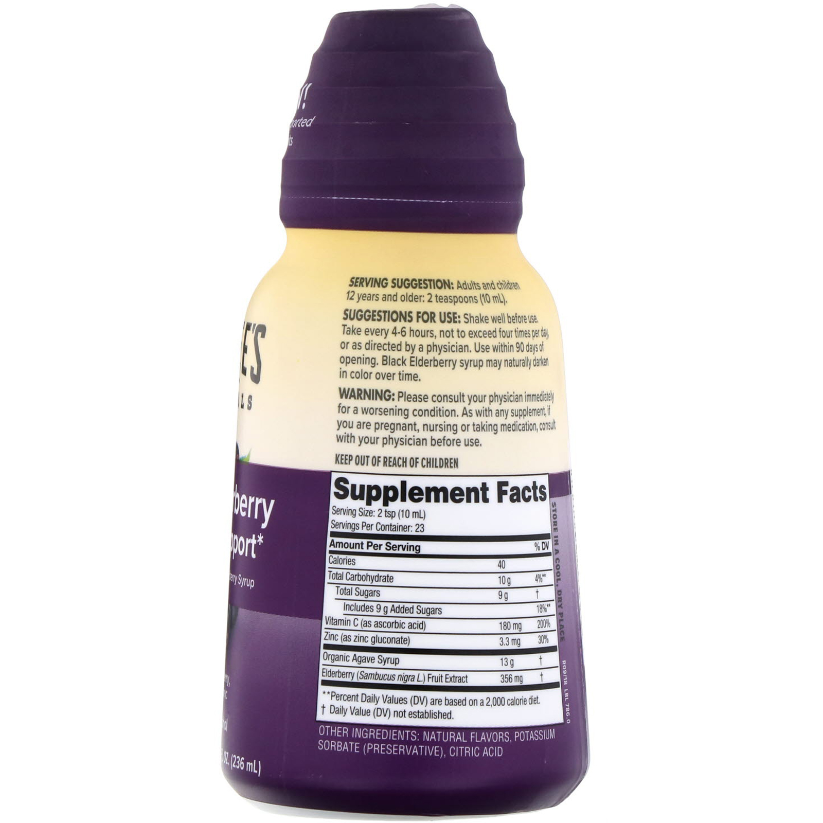 Comprar Zarbee's, Suporte Imunológico de Sabugueiro Preto, 8 fl oz (236 ml) - Imagem 2