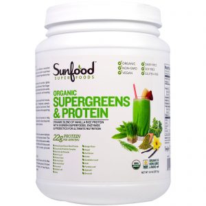 Comprar Sunfood, Supervegetais Orgânicos e Proteína, 2,2 lb (997.9 g)