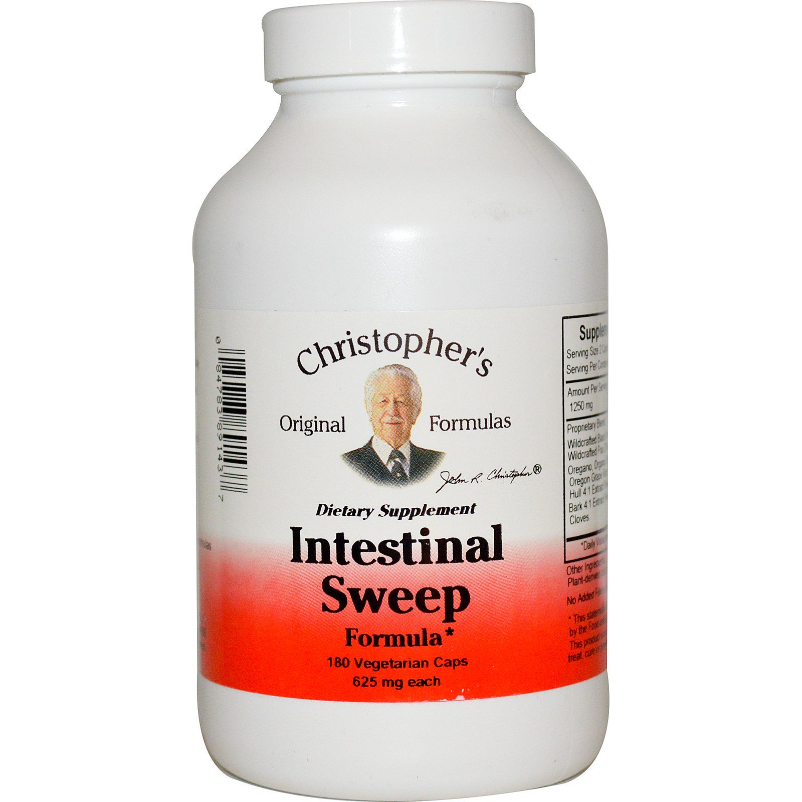 Comprar Christopher's Original Formulas, Intestinal Sweep Formula, 625 mg, 180 Vegetarian Caps
