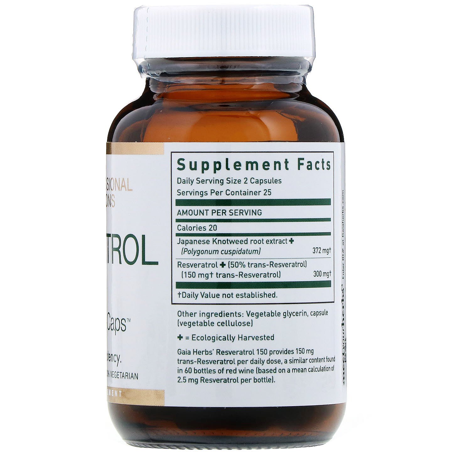 Comprar Gaia Herbs Professional Solutions, Resveratrol 150, 50 Cápsulas Líquidas - Imagem 2