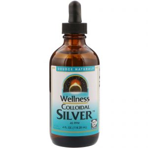 Comprar Source Naturals, Prata coloidal para bem-estar, 45 PPM, 4 fl oz (118,28 ml)