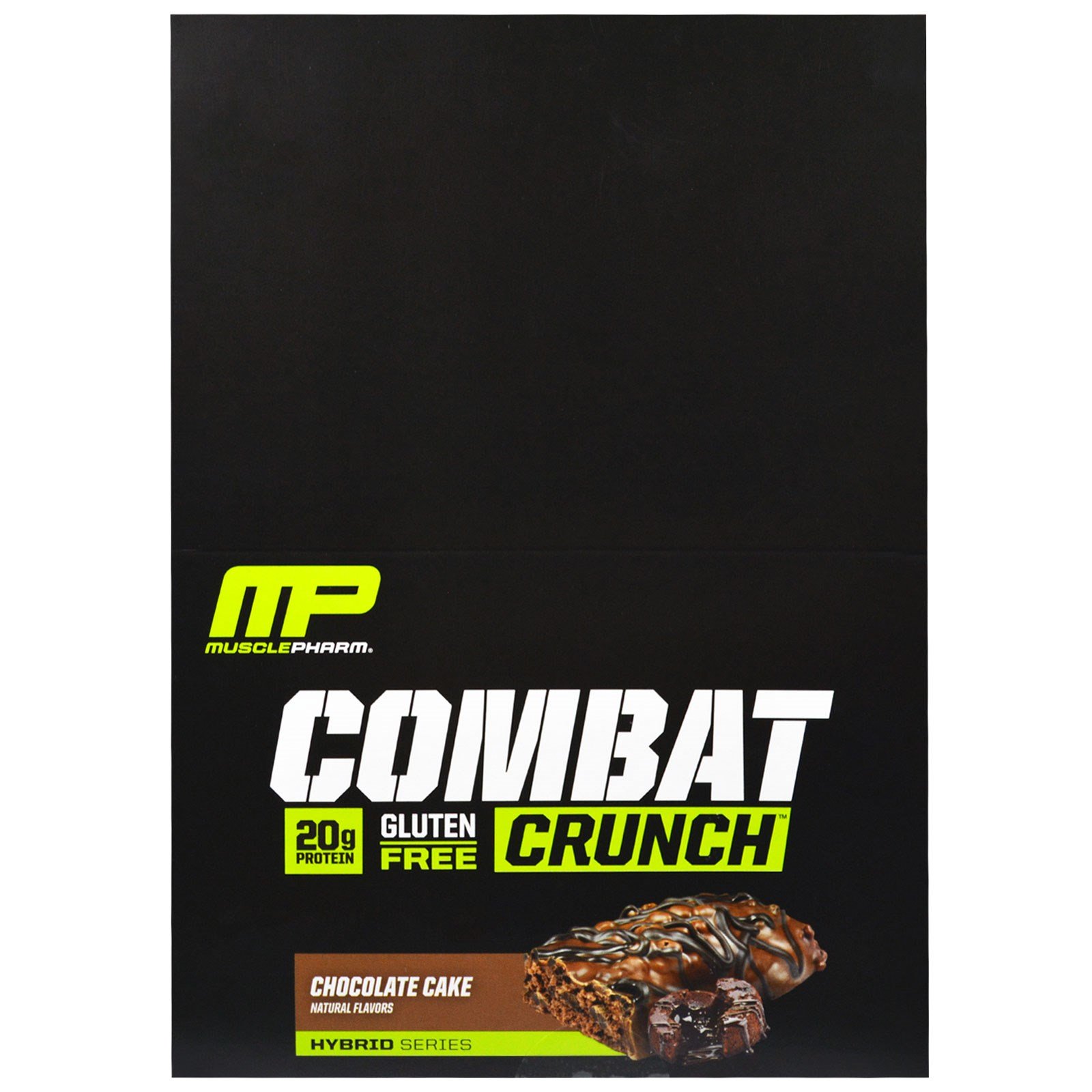 Comprar MusclePharm, Combat Crunch, Bolo de Chocolate, 12 Barras, 63 g (2,22 oz) Cada - Imagem 2