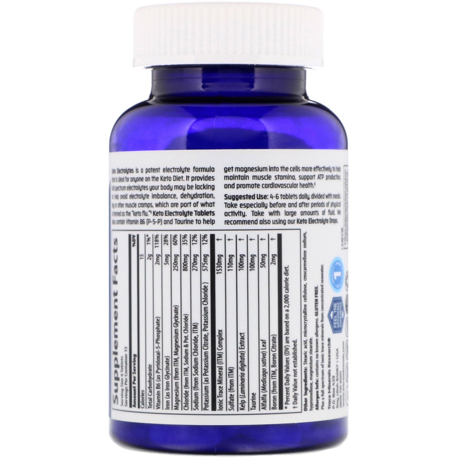 Comprar Trace Minerals Research, Comprimidos de Eletrólitos Cetogênicos, 90 Comprimidos - Imagem 2