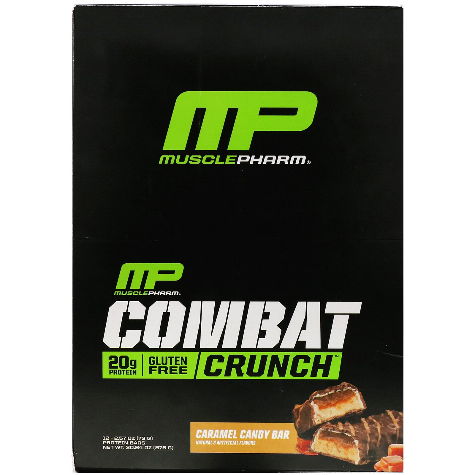 Comprar MusclePharm, Combat Crunch, Caramel Candy Bar, 12 Bars, 2.57 oz (73 g) - Imagem 2