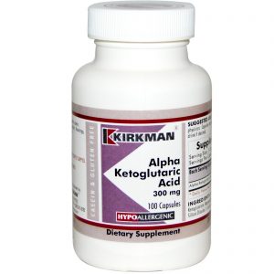 Comprar Kirkman Labs, Ácido Alfa-Cetoglutárico, 300 mg, 100 Cápsulas