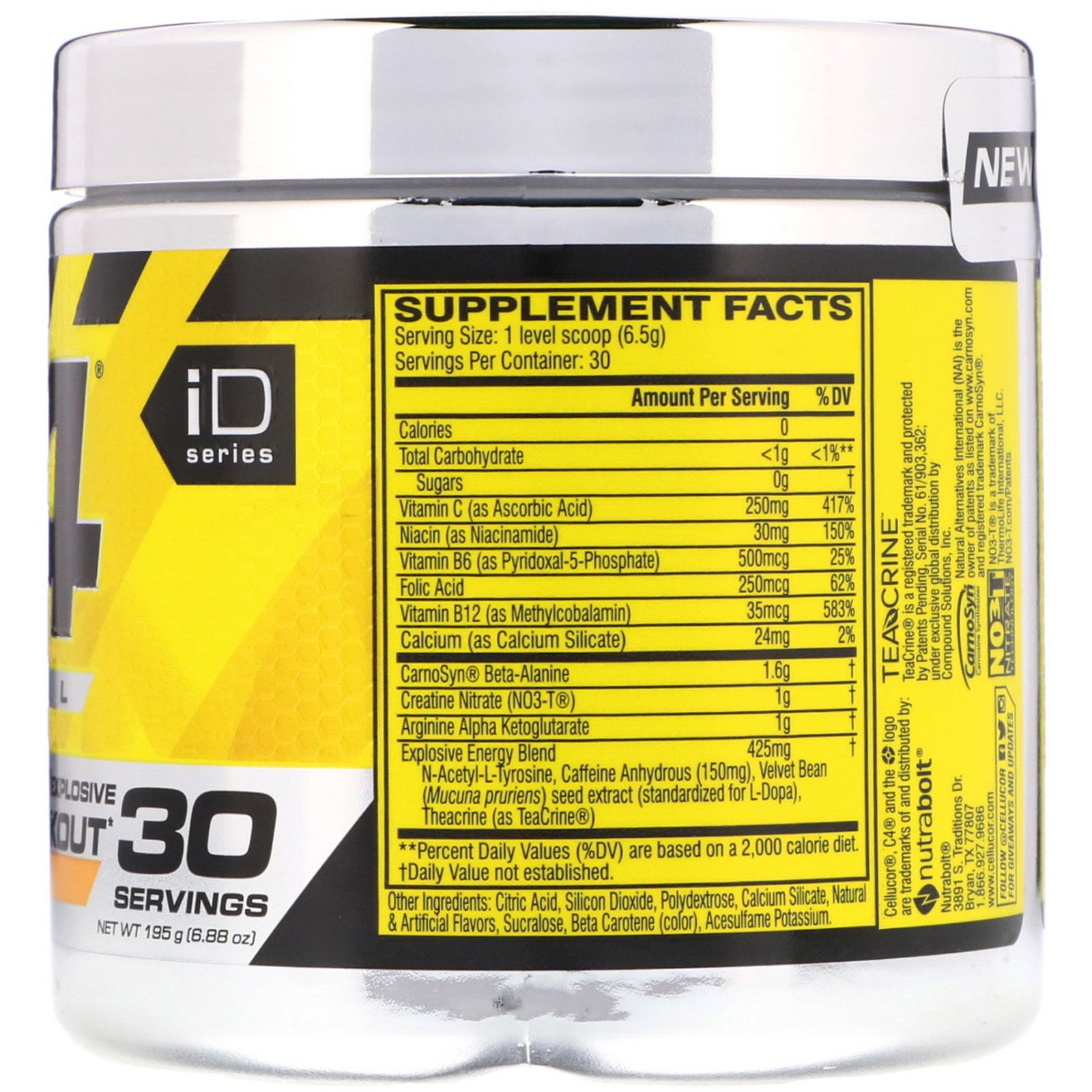 Comprar Cellucor, C4 Original Explosivo, Pré Treino, Laranja, 6,88 oz (195 g) - Imagem 2