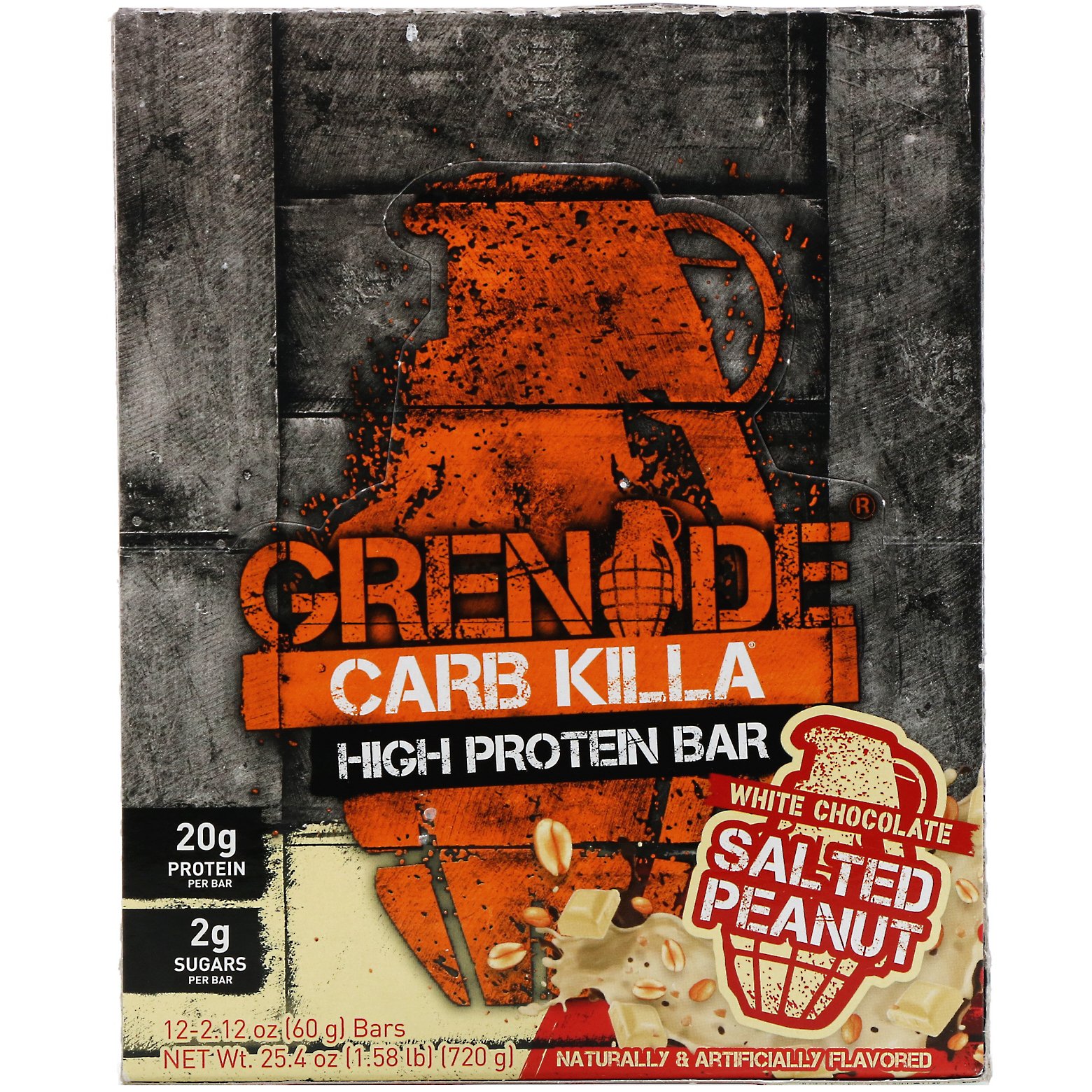 Comprar Grenade, Carb Killa, Barra de Alto Teor de Proteína, Amendoim Salgado com Chocolate Branco, 12 Barras, 60 g (2,12 oz) Cada - Imagem 2