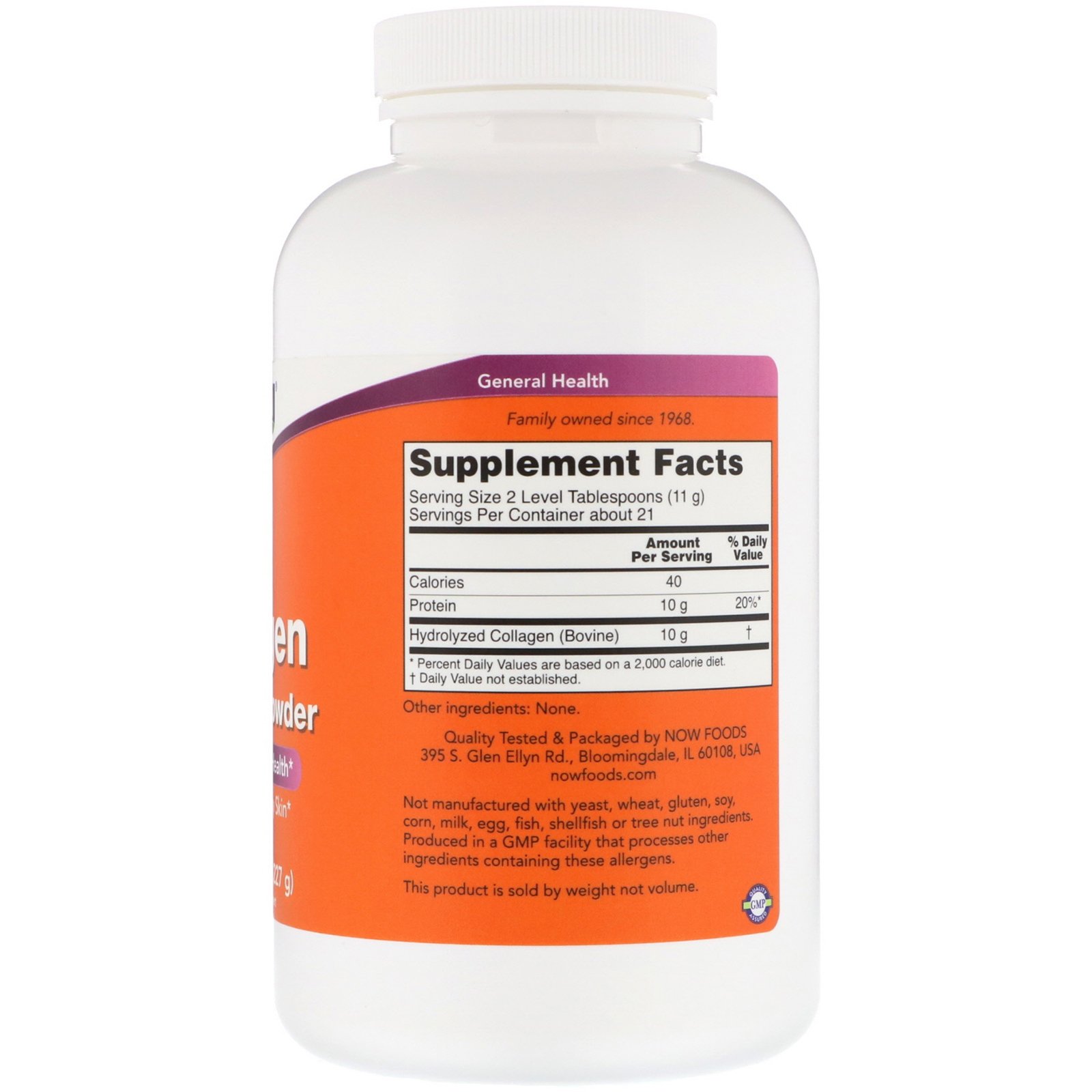 Comprar Now Foods, Peptídeos de Colágeno em Pó, 227 g (8 oz) - Imagem 2
