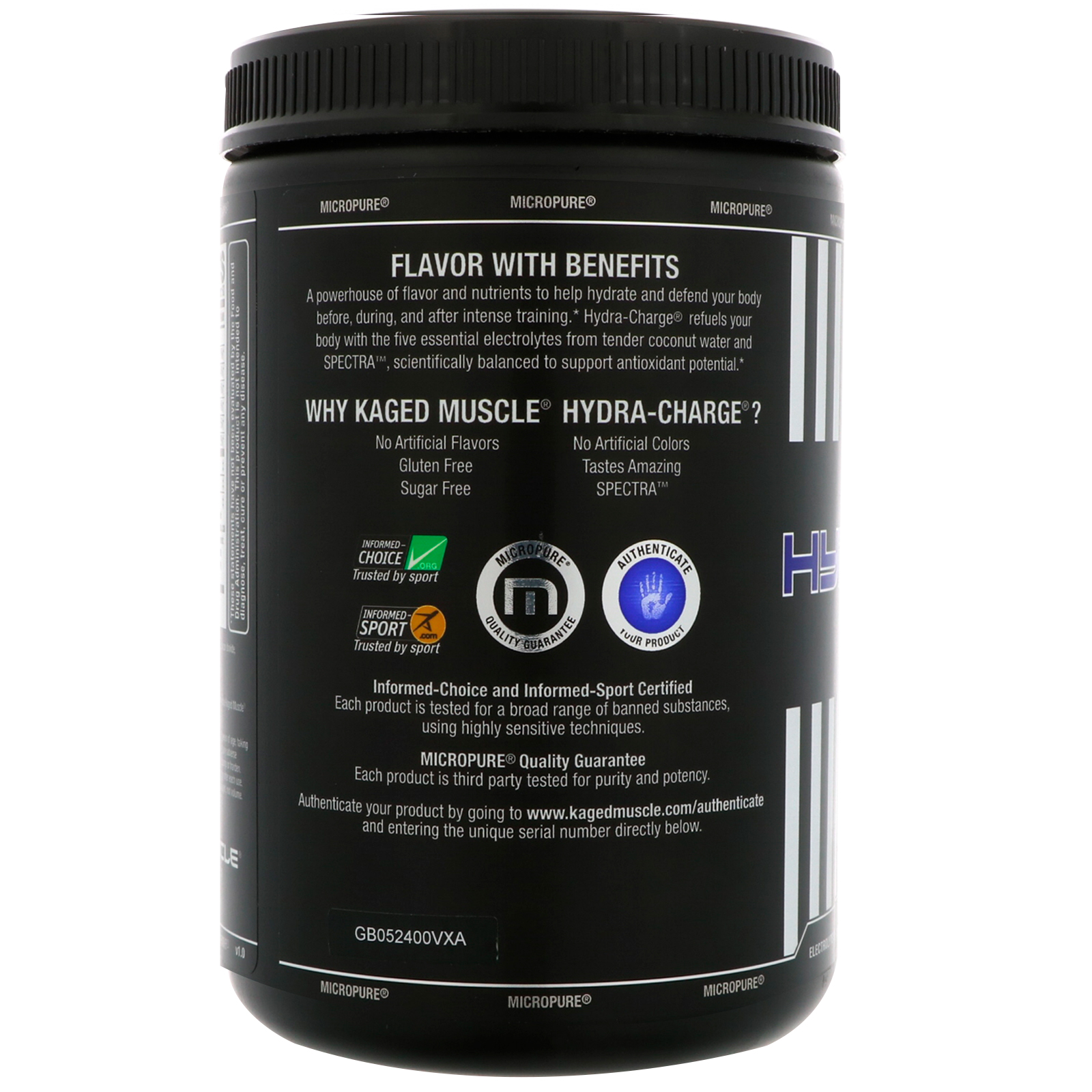 Comprar Kaged Muscle, Hydra-Charge, Limonada com Maçã, 10,16 oz (288 g) - Imagem 3