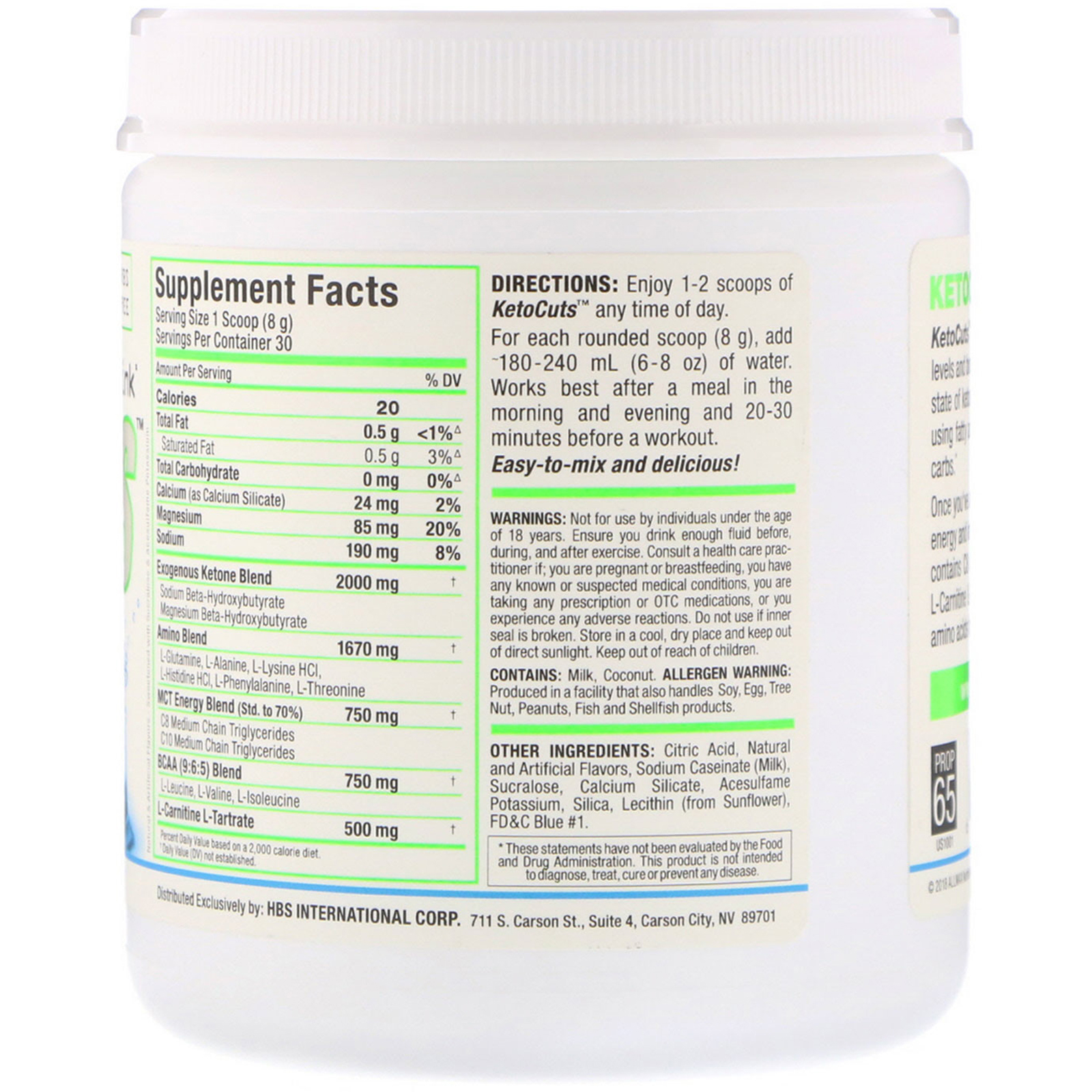 Comprar ALLMAX Nutrition, KetoCuts, Bebida de Energia Cetogênica, Framboesa Azul, 240 g - Imagem 2