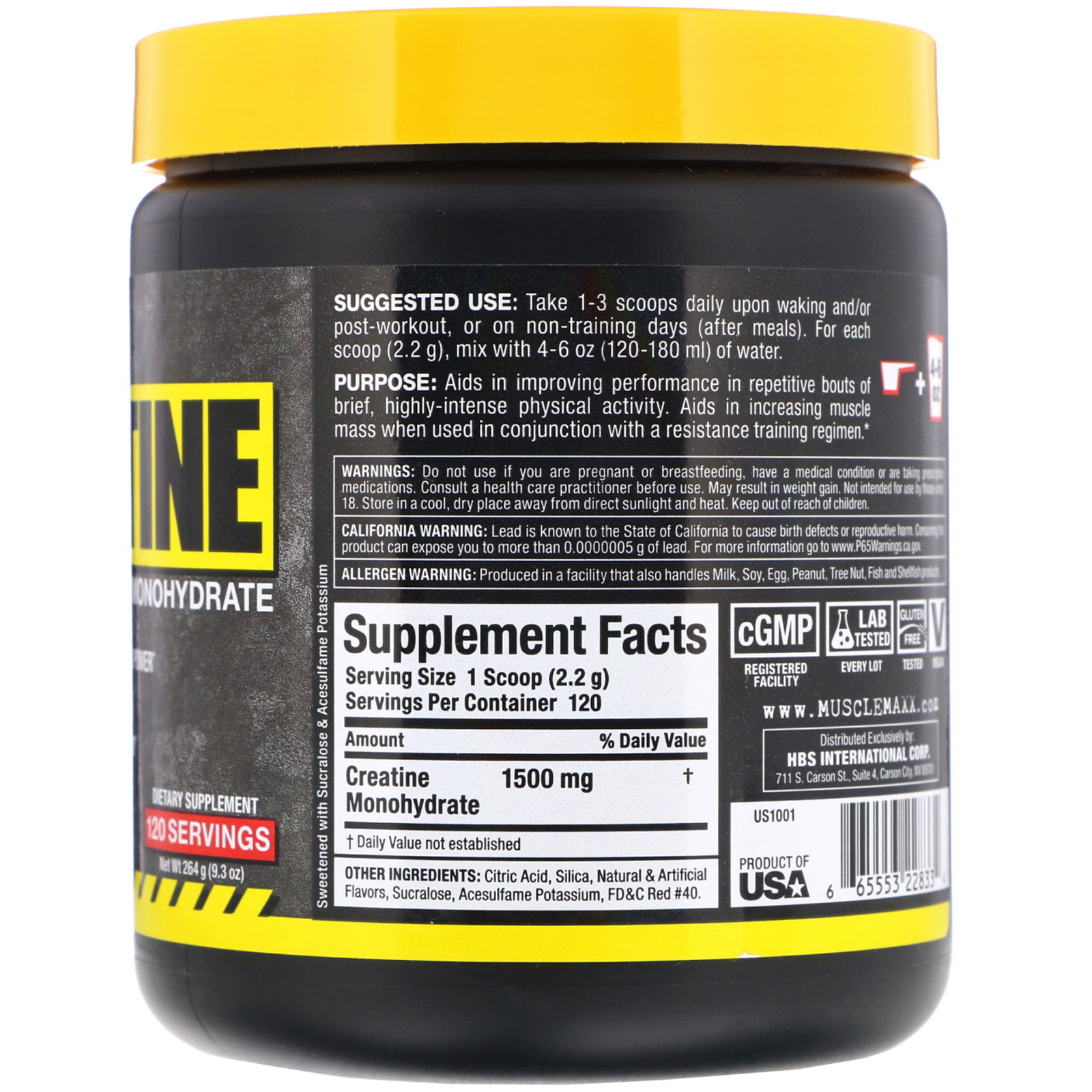 Comprar MuscleMaxx, Muscle-Building Creatine, Fruit Punch, 9.3 oz (264 g) - Imagem 2