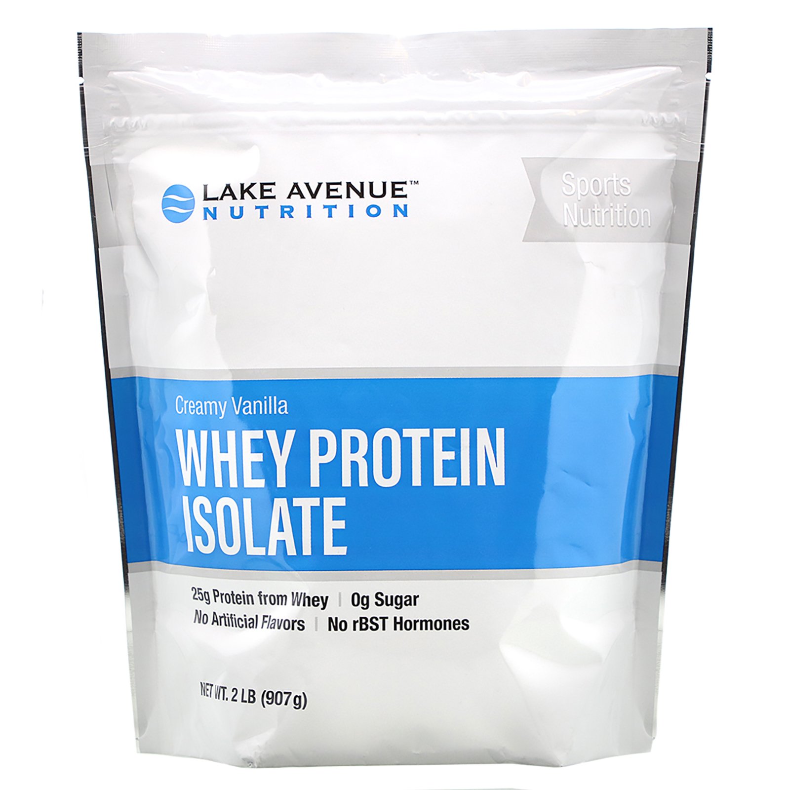 Comprar Lake Avenue Nutrition, Whey Protein Isolate, Creamy Vanilla, 2 lb (907 g)