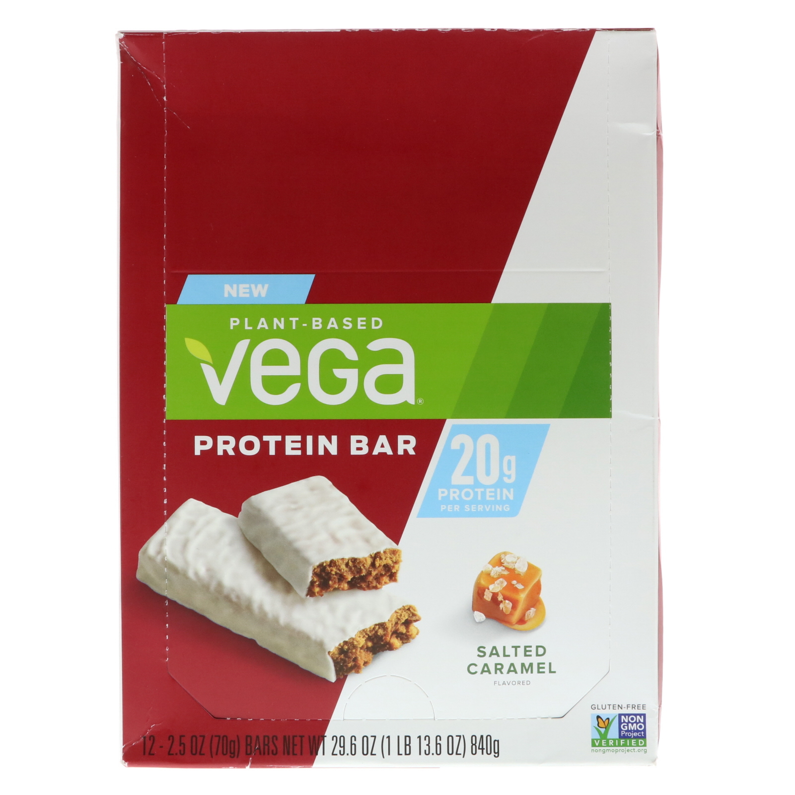 Comprar Vega, Barra de Proteína, Caramelo Salgado, 12 Barras, 2,5 oz (70 g) Cada - Imagem 2