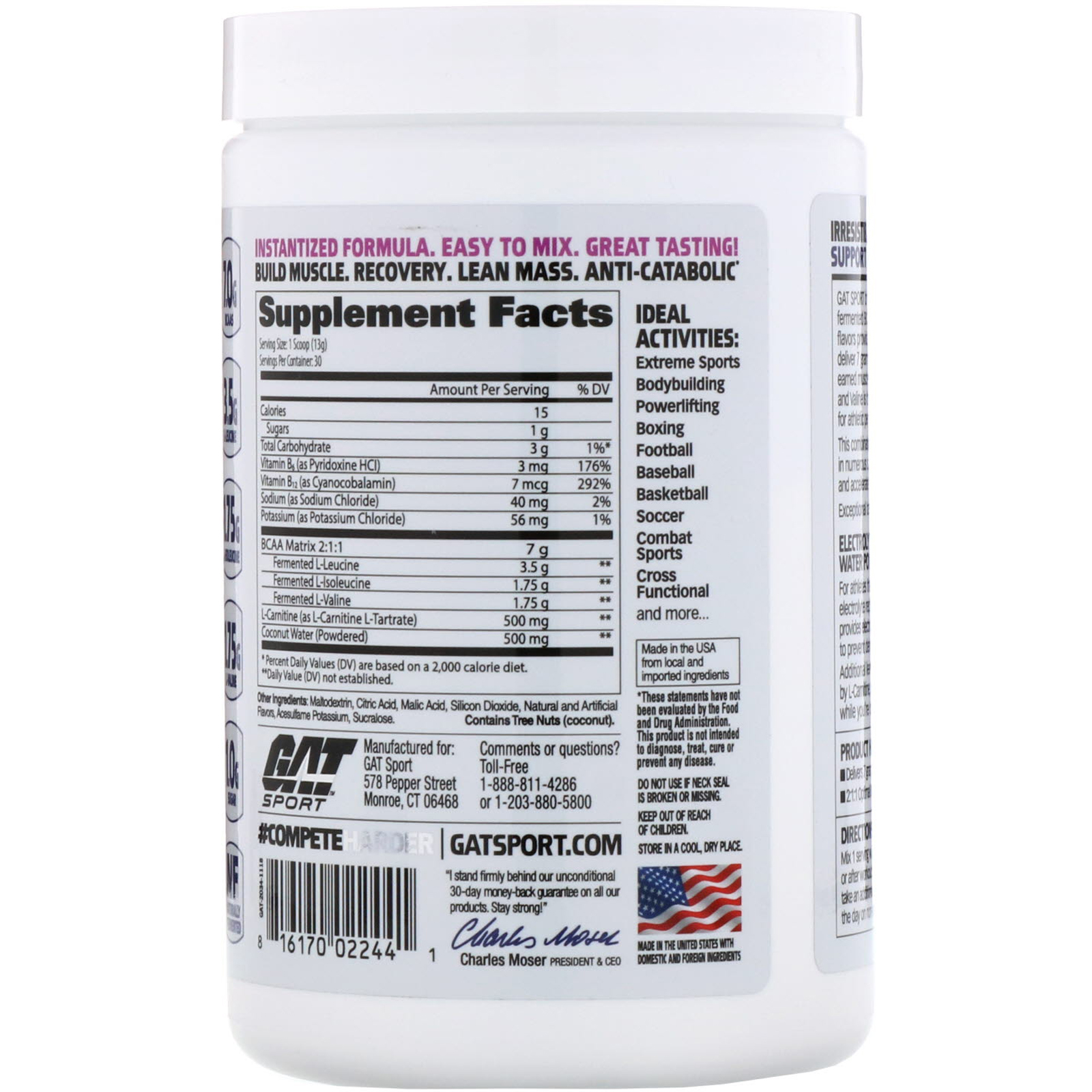 Comprar GAT, Flexx BCAAs, Doce Arco-íris, 13,7 oz (390 g) - Imagem 2
