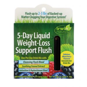 Comprar Irwin Naturals, 5-Day Liquid Weight-Loss Support Flush, Mixed Berry, 10 Liquid-Tubes, 10 ml Each