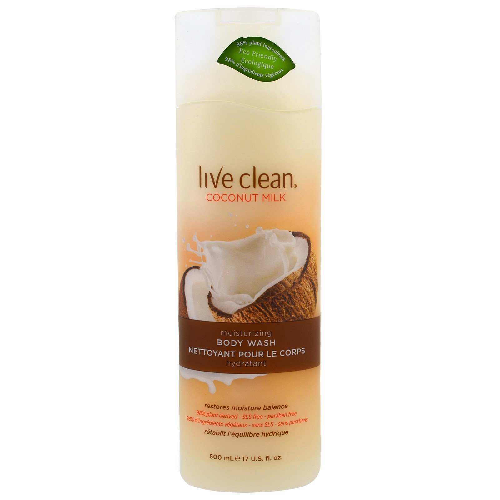 Comprar Live Clean, Sabonete Líquido Hidratante para o Corpo, Leite de Coco, 500 ml (17 fl oz)