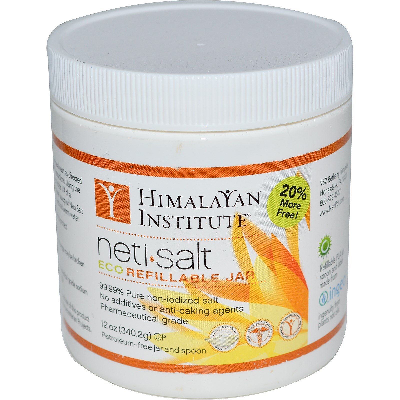 Comprar Himalayan Institute, Neti•Salt, Pote Preenchível Ecológico, 12 oz (340,2 g)