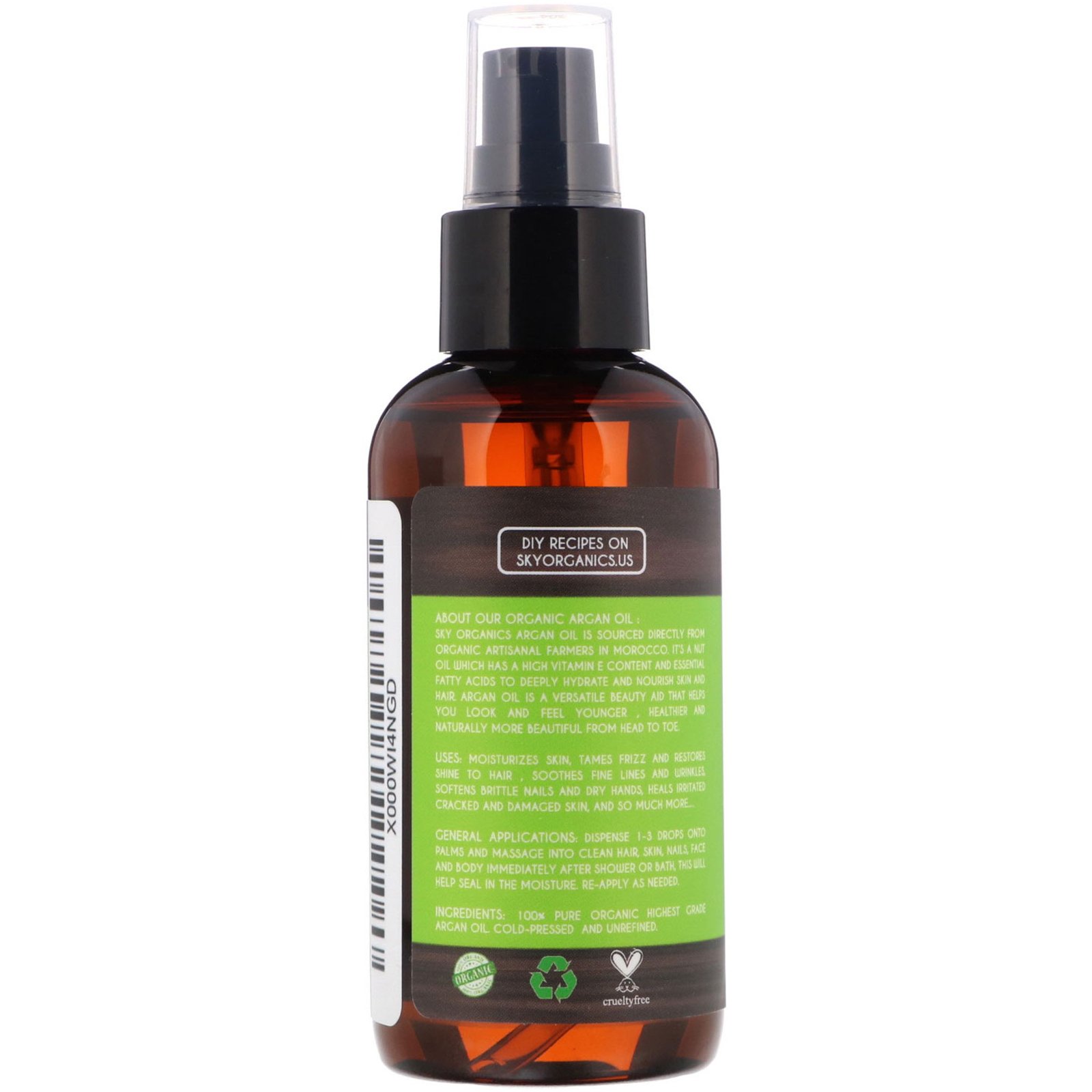 Comprar Sky Organics, Orgânico 100% Puro, Óleo de Argão, 118 ml - Imagem 2