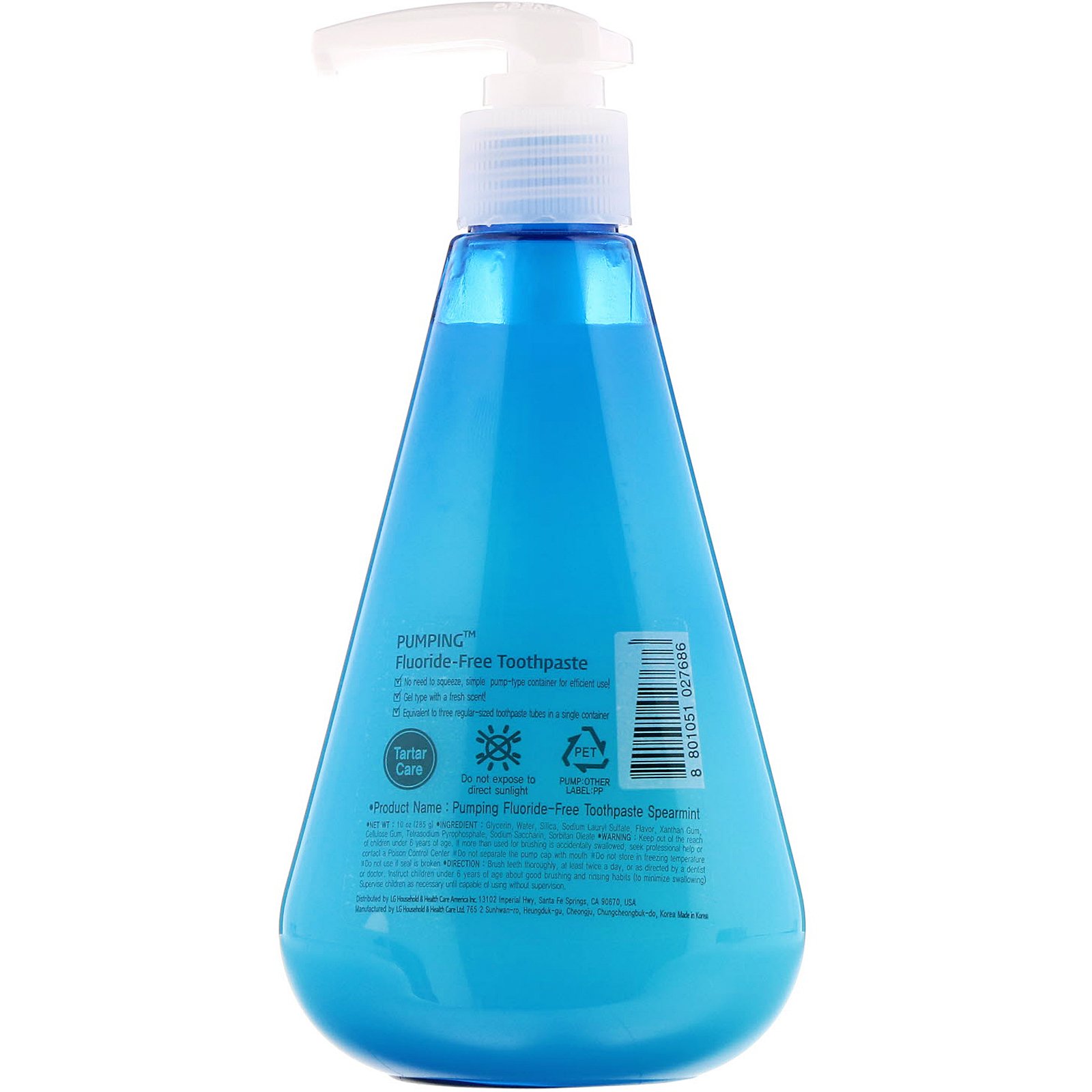 Comprar Perioe, Pumping Fluoride-Free Toothpaste, Spearmint, 10 oz (285 g) - Imagem 2