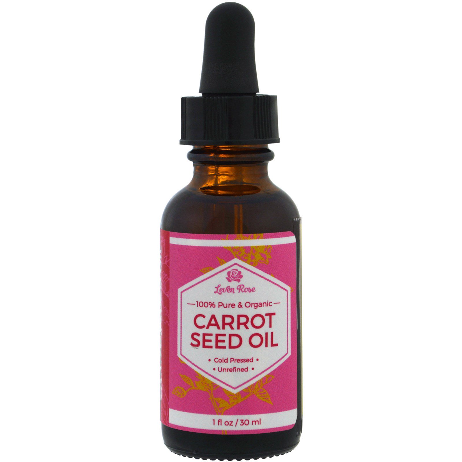 Comprar Leven Rose, Óleo de Semente de Cenoura 100% Puro e Orgânico, 30 ml (1 fl oz)