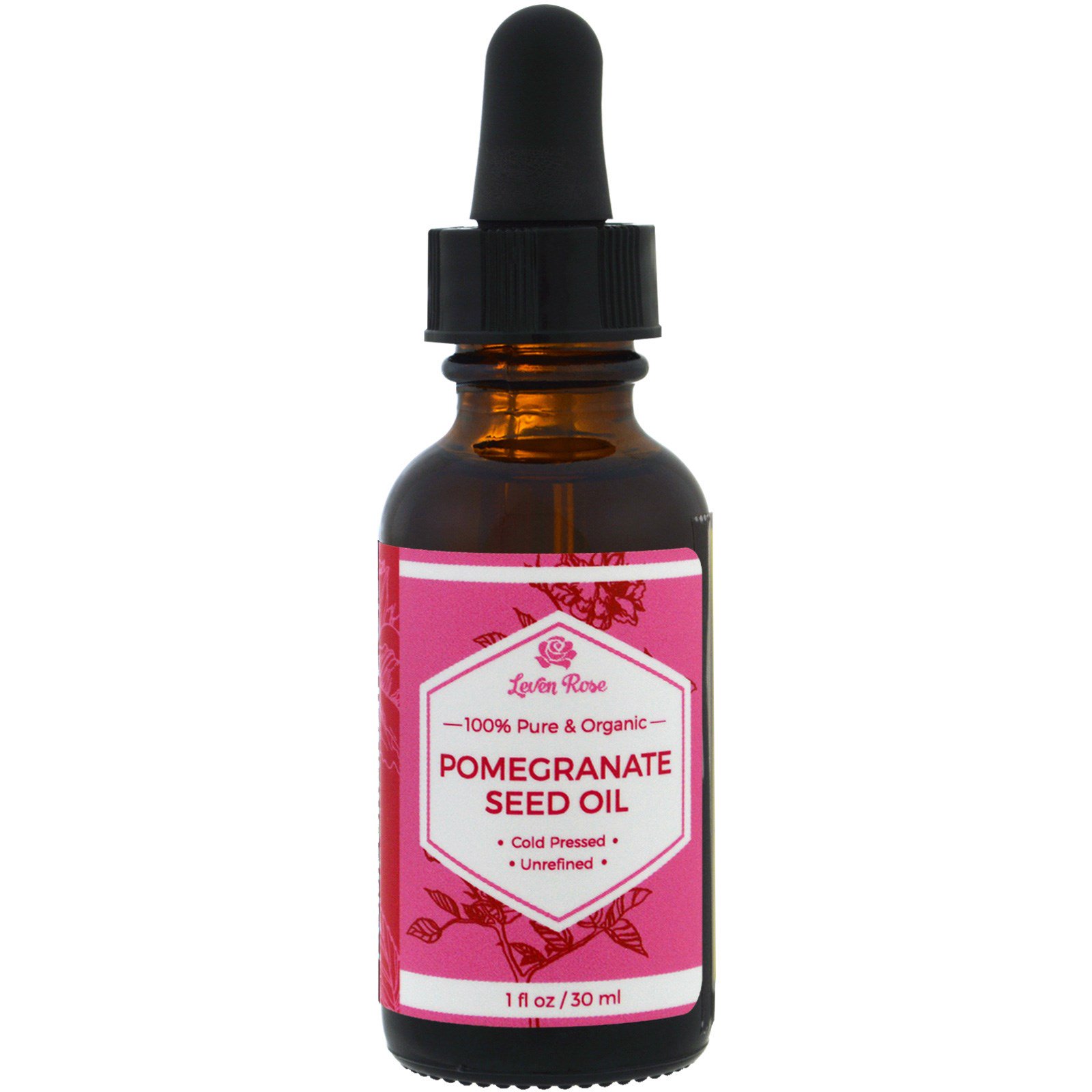 Comprar Leven Rose, Óleo de Semente de Romã 100% Puro e Orgânico, 1 fl. oz. (30 ml)