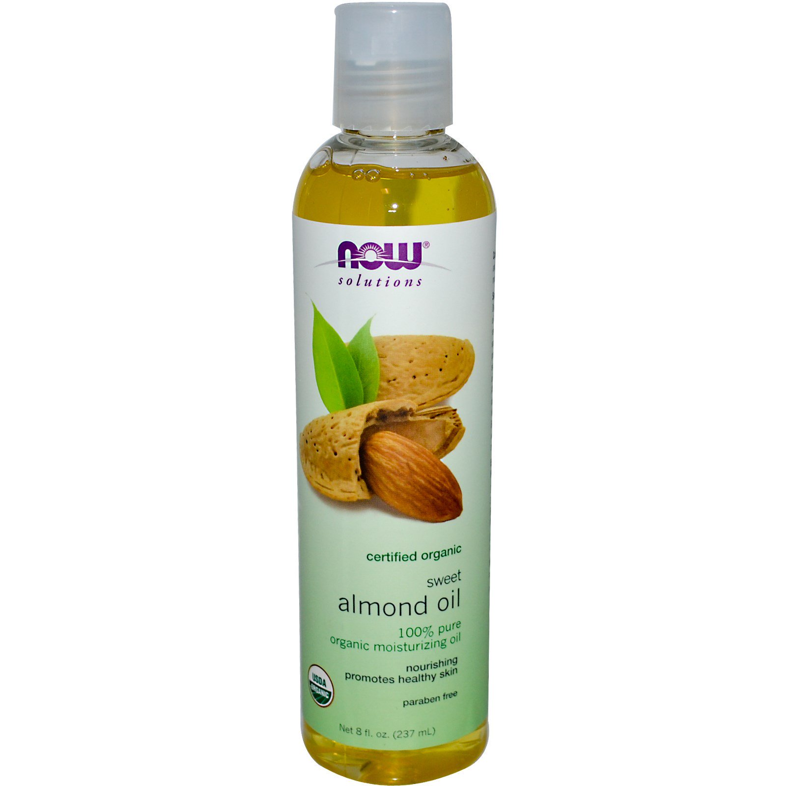 Comprar Now Foods, Solutions, Óleo orgânico de amêndoas doces, 8 fl oz (237 ml)