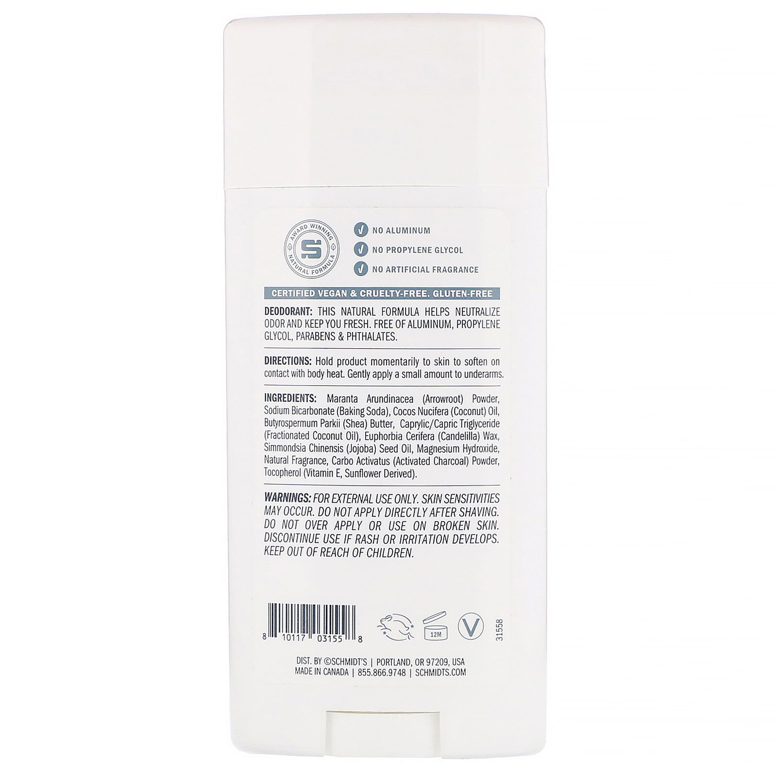Comprar Schmidt's Naturals, Natural Deodorant, Water + Wood, 3.25 oz (92 g) - Imagem 2
