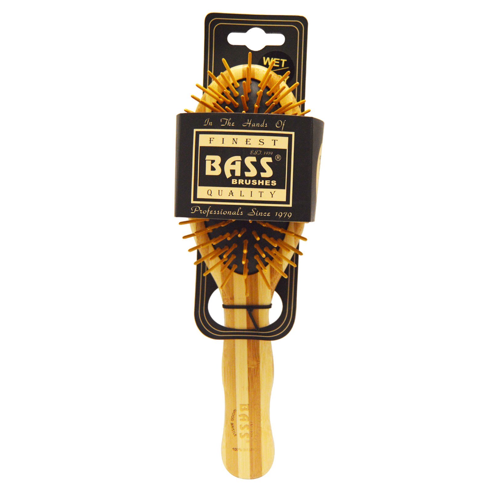 Comprar Bass Brushes, Escova de Cabelo Oval Grande, Cerdas de Madeira Amaciadas com Cabo de Bambu Despojado, 1 Escova de Cabelo