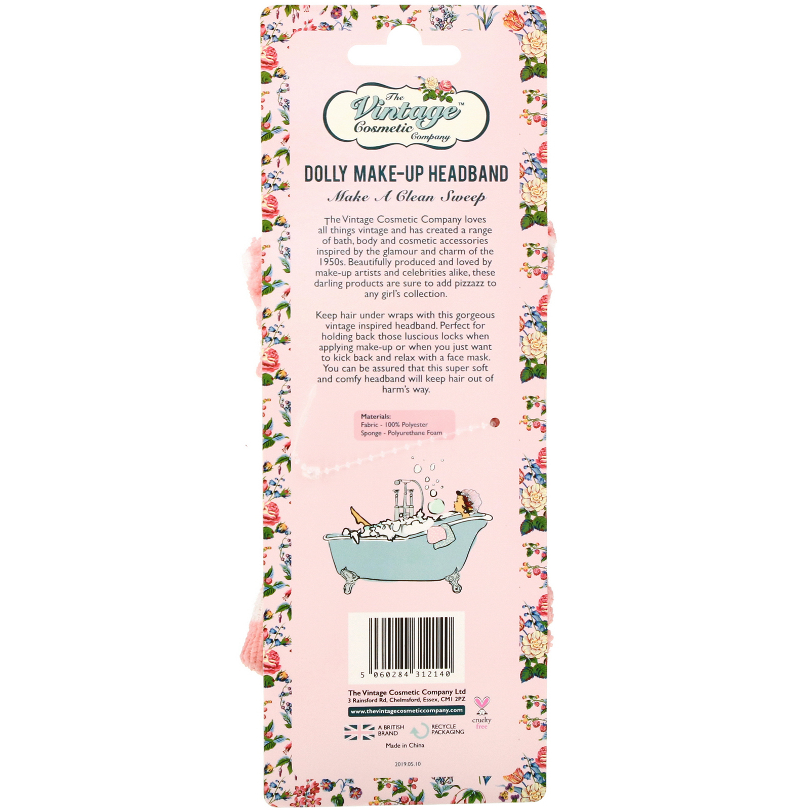 Comprar The Vintage Cosmetic Co., Dolly Make-Up Headband, 1 Count - Imagem 2