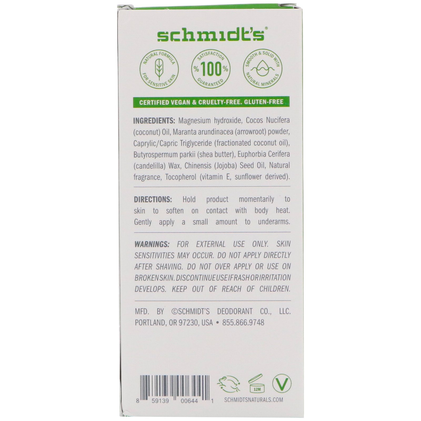 Comprar Schmidt's Naturals, Fórmula para Peles Sensíveis, Chá de Jasmim, 3,25 oz (92 g) - Imagem 2