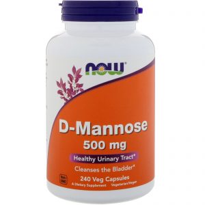 Comprar Now Foods, D-Manose, 500 mg, 240 Cápsulas Vegetais