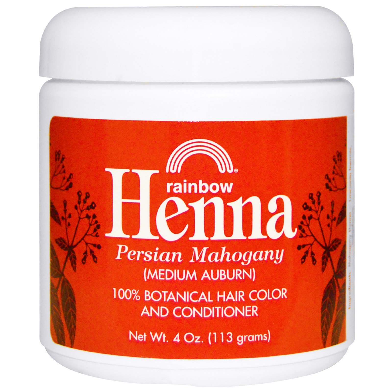 Comprar Rainbow Research, Henna, Tintura e Condicionador Capilar, Mahogany (Castanho Médio), 113 g (4 oz)