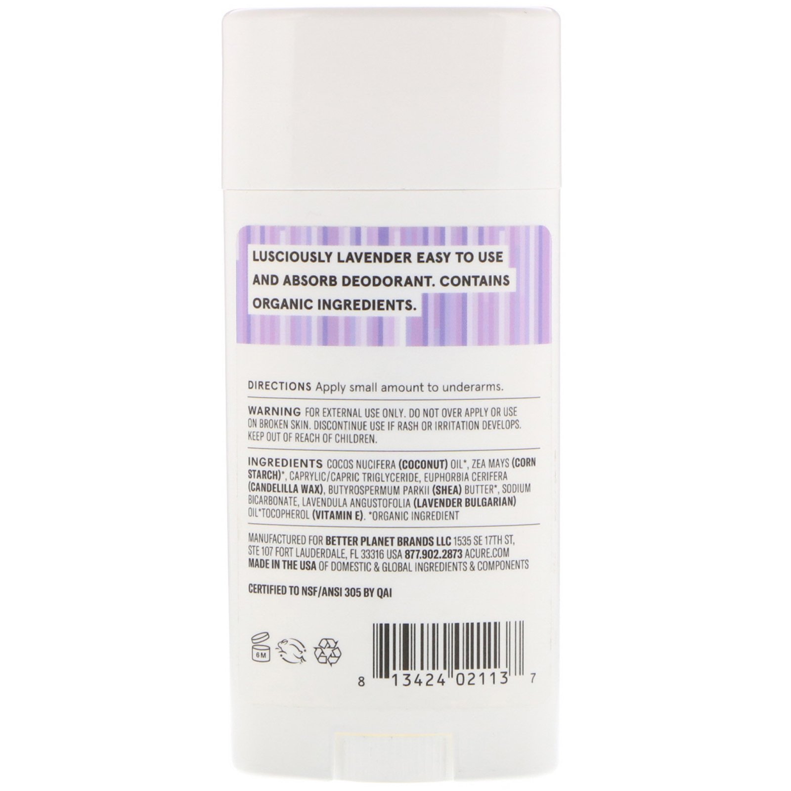 Comprar Acure, Desodorante, Lavanda e Coco, 63,78 g (2,25 oz) - Imagem 2