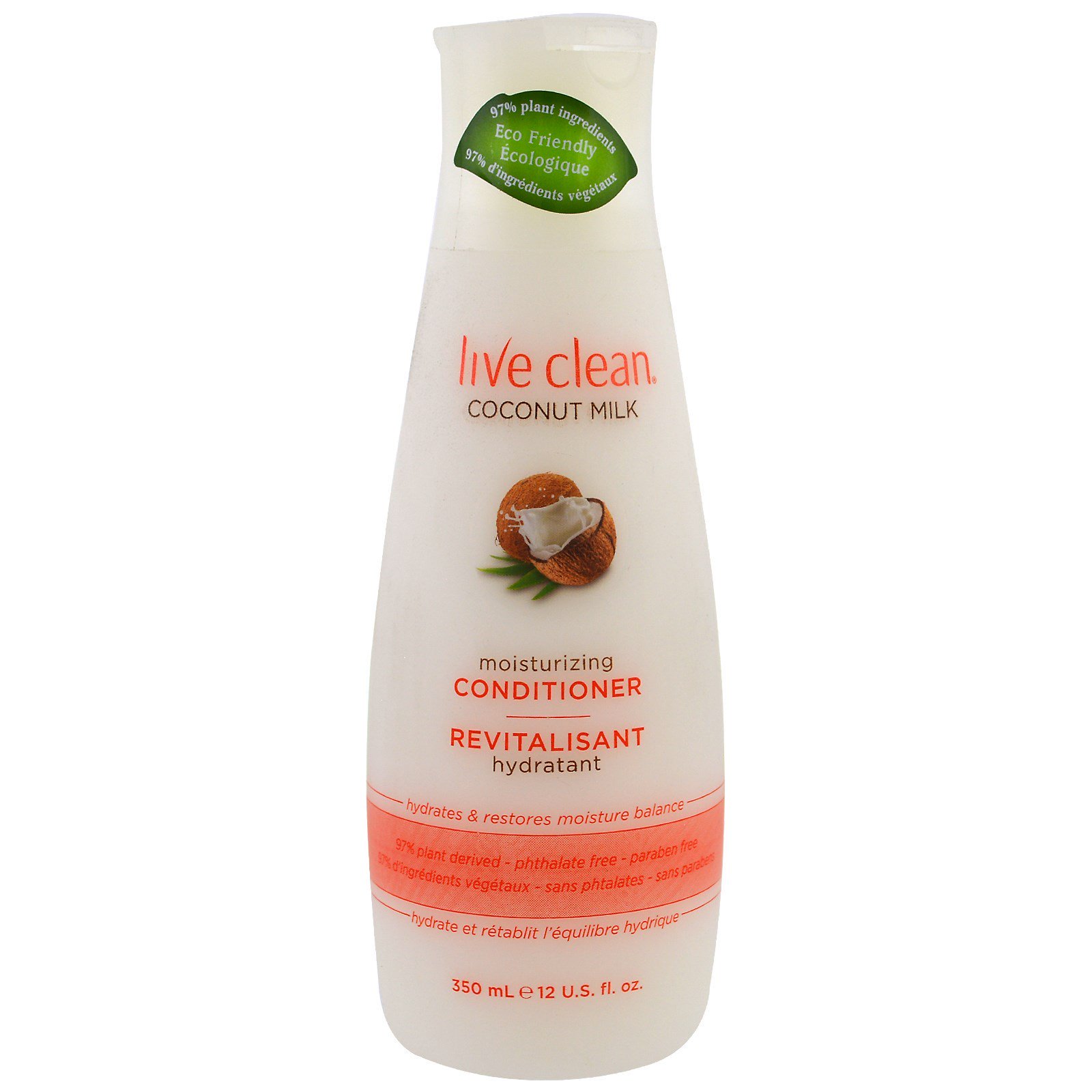 Comprar Live Clean, Condicionador hidratante, Leite de coco, 12 fl oz (350 ml)