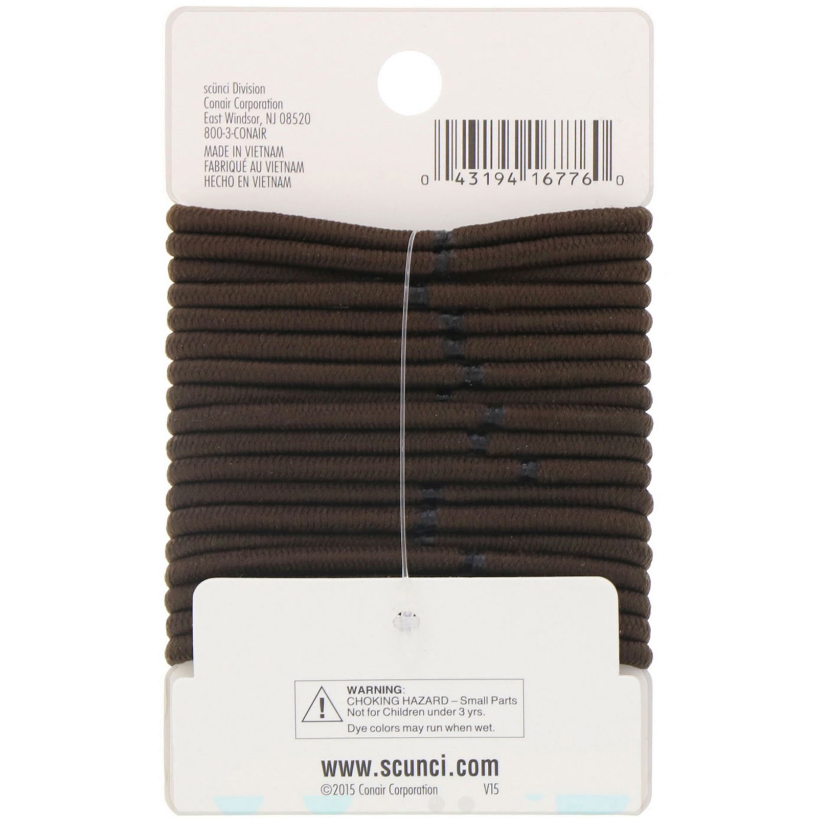 Comprar Scunci, Elásticos No Damage, confortáveis, fixação média o dia todo, marrons, 18 peças - Imagem 2