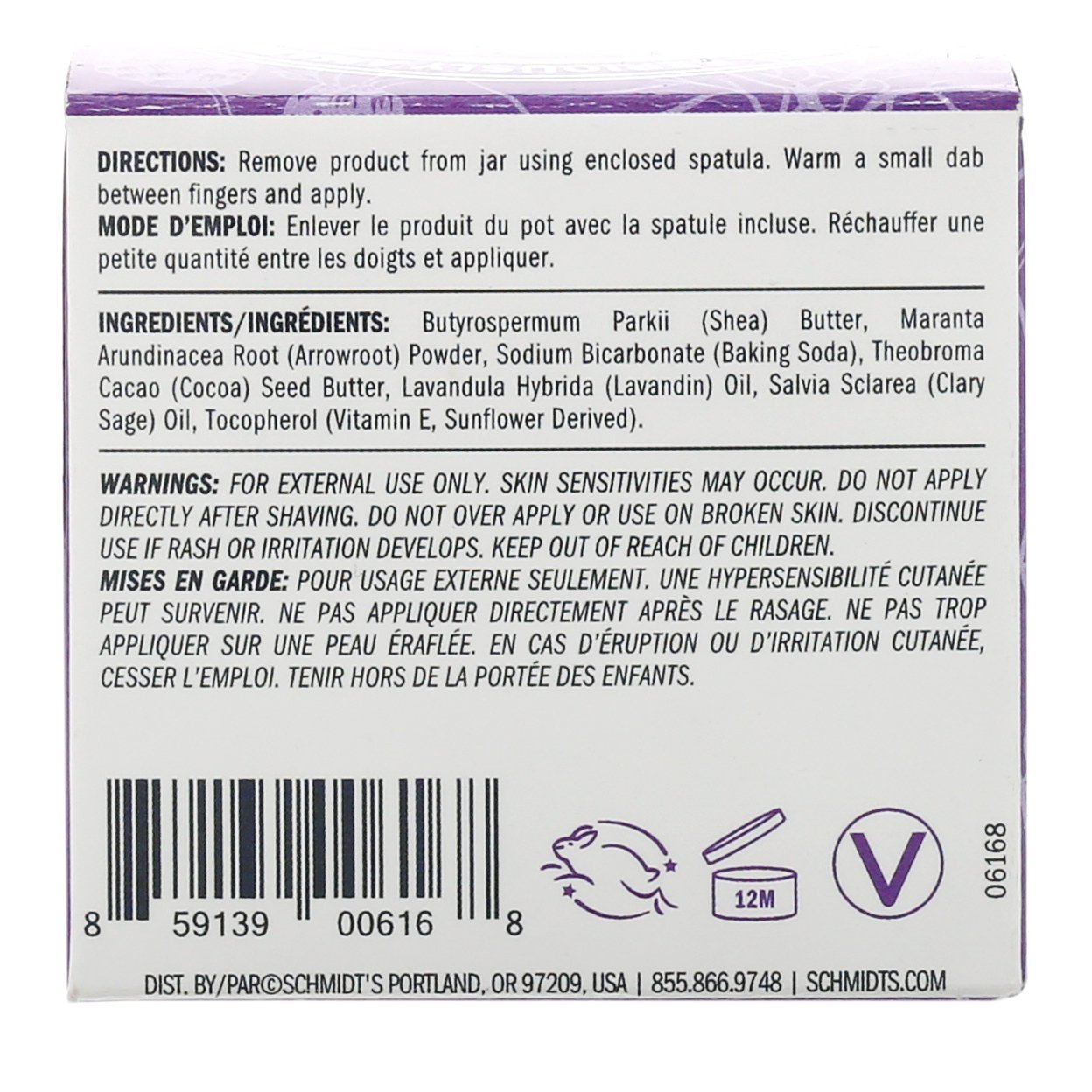 Comprar Schmidt's Naturals, Frasco de Desodorante Natural, Lavanda + Sálvia, 56,7 g (2 oz) - Imagem 2