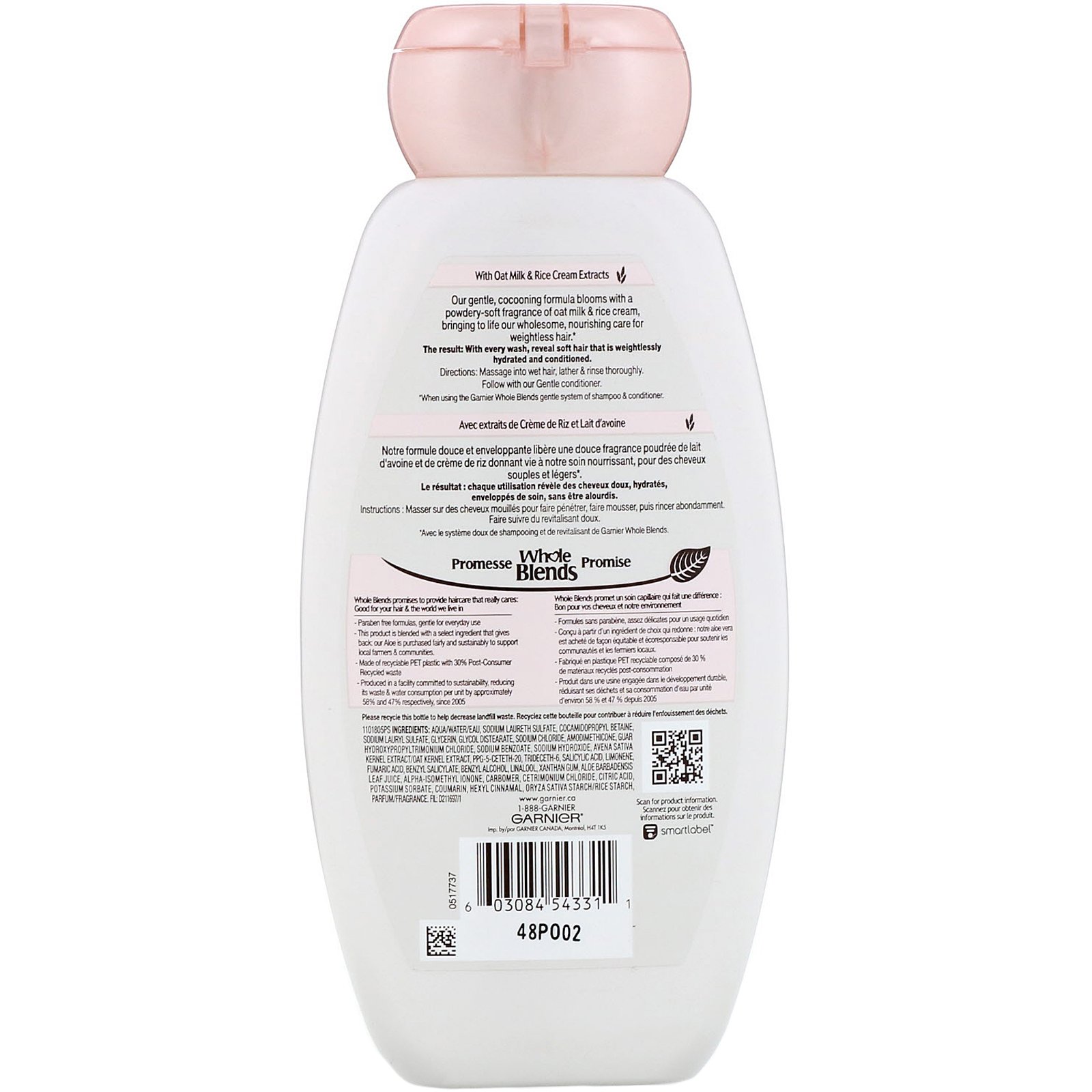 Comprar Garnier, Whole Blends, shampoo suave delicadeza de aveia, 370 ml - Imagem 2