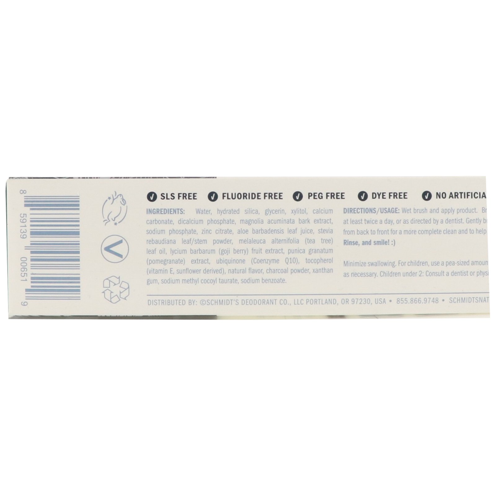 Comprar Schmidt's Naturals, Tooth + Mouth Paste, Wondermint with Activated Charcoal, 4.7 oz (133 g) - Imagem 2