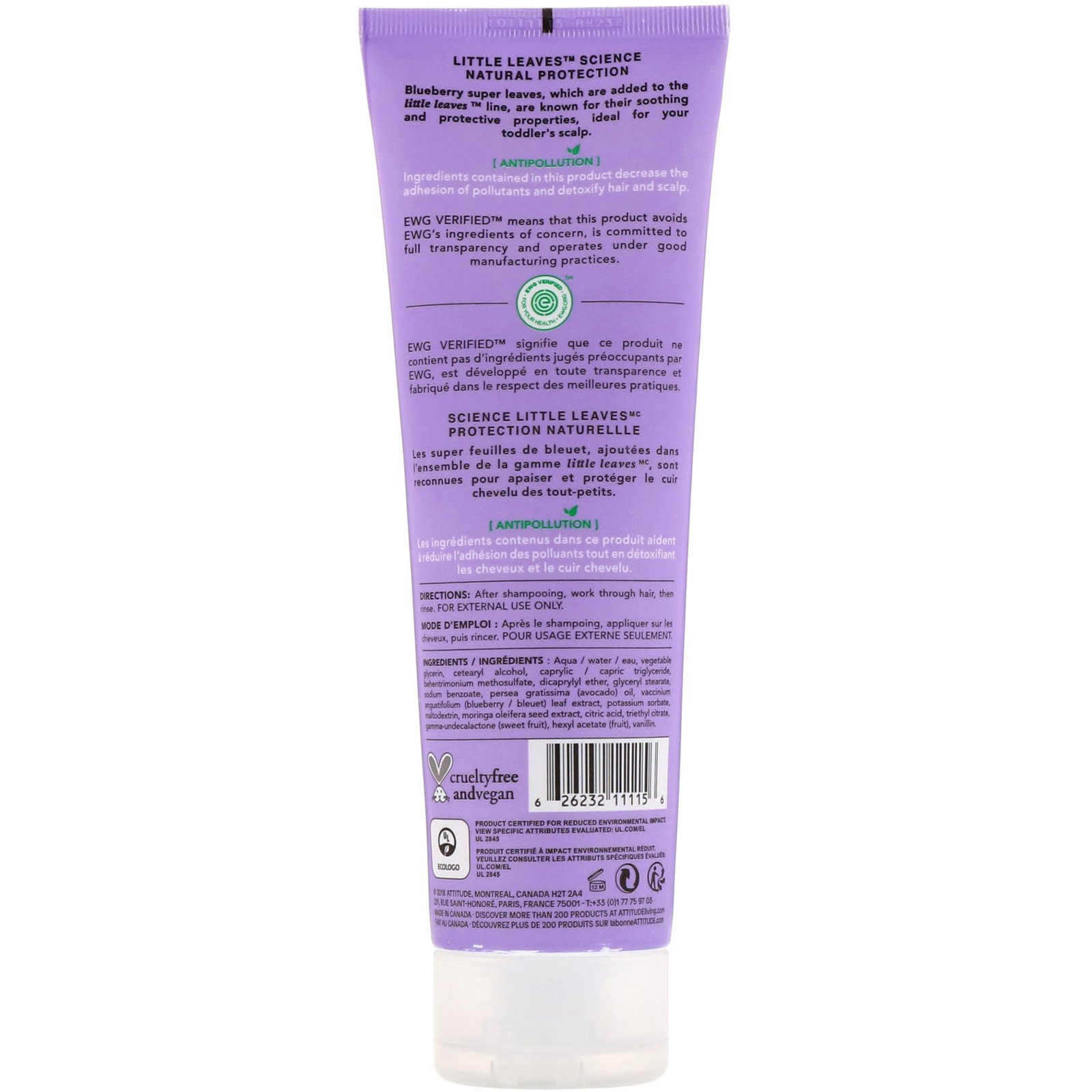 Comprar ATTITUDE, Little Leaves Science, Conditioner, Vanilla & Pear, 8 fl oz (240 ml) - Imagem 2