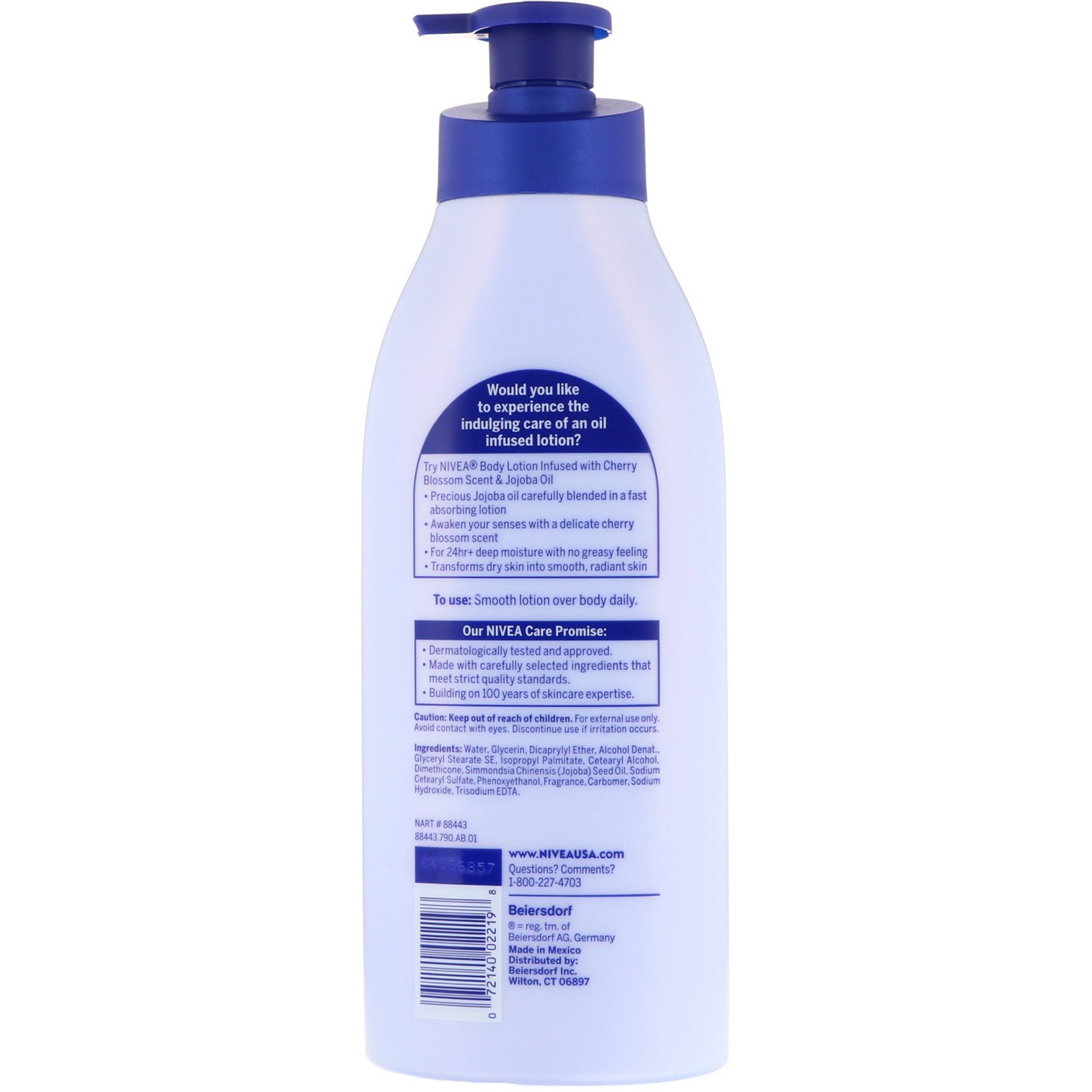 Comprar Nivea, Oil Infused Lotion, Cherry Blossom & Jojoba Oil, 16.9 fl oz (500 ml) - Imagem 2