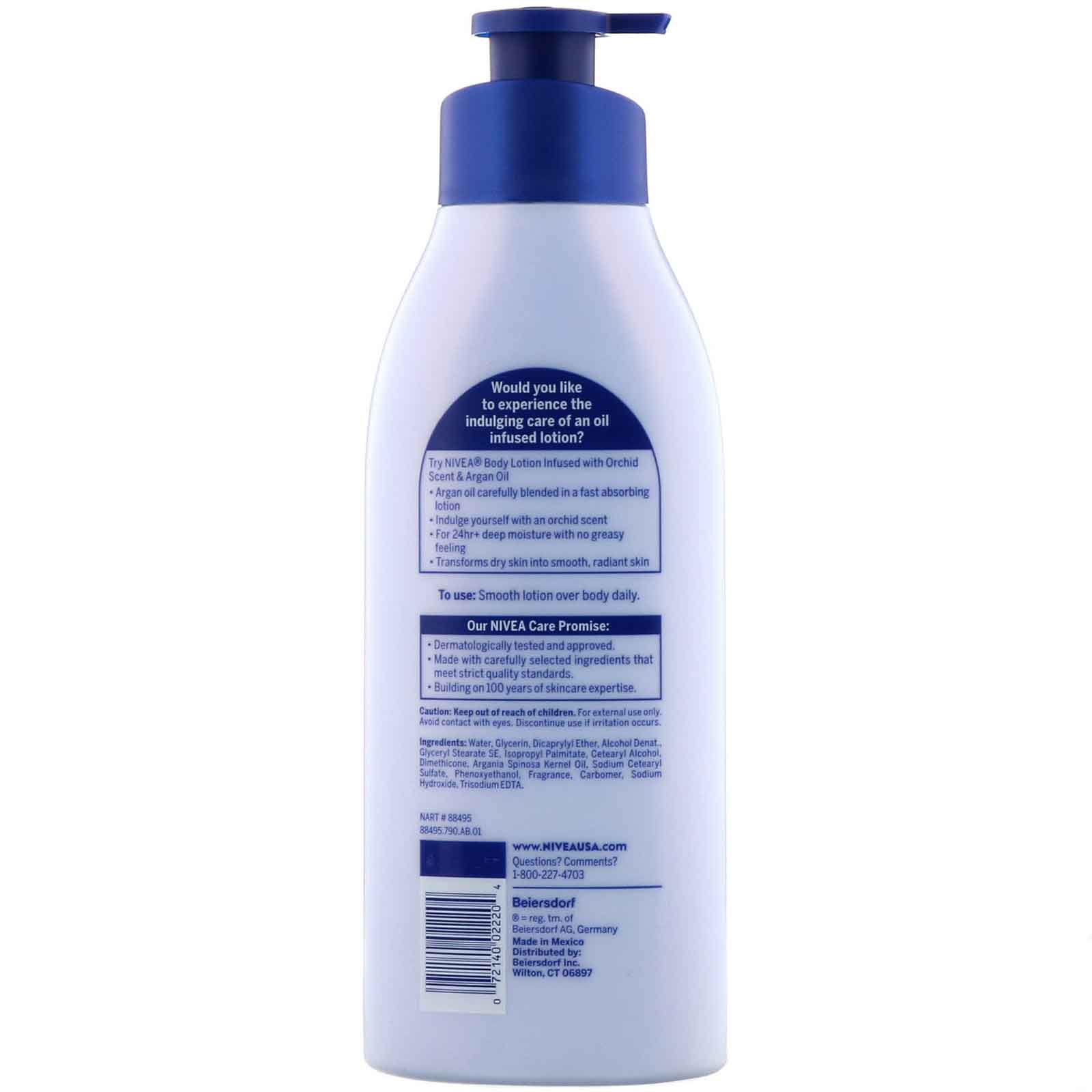Comprar Nivea, Oil Infused Lotion, Orchid & Argan Oil, 16.9 fl oz (500 ml) - Imagem 2