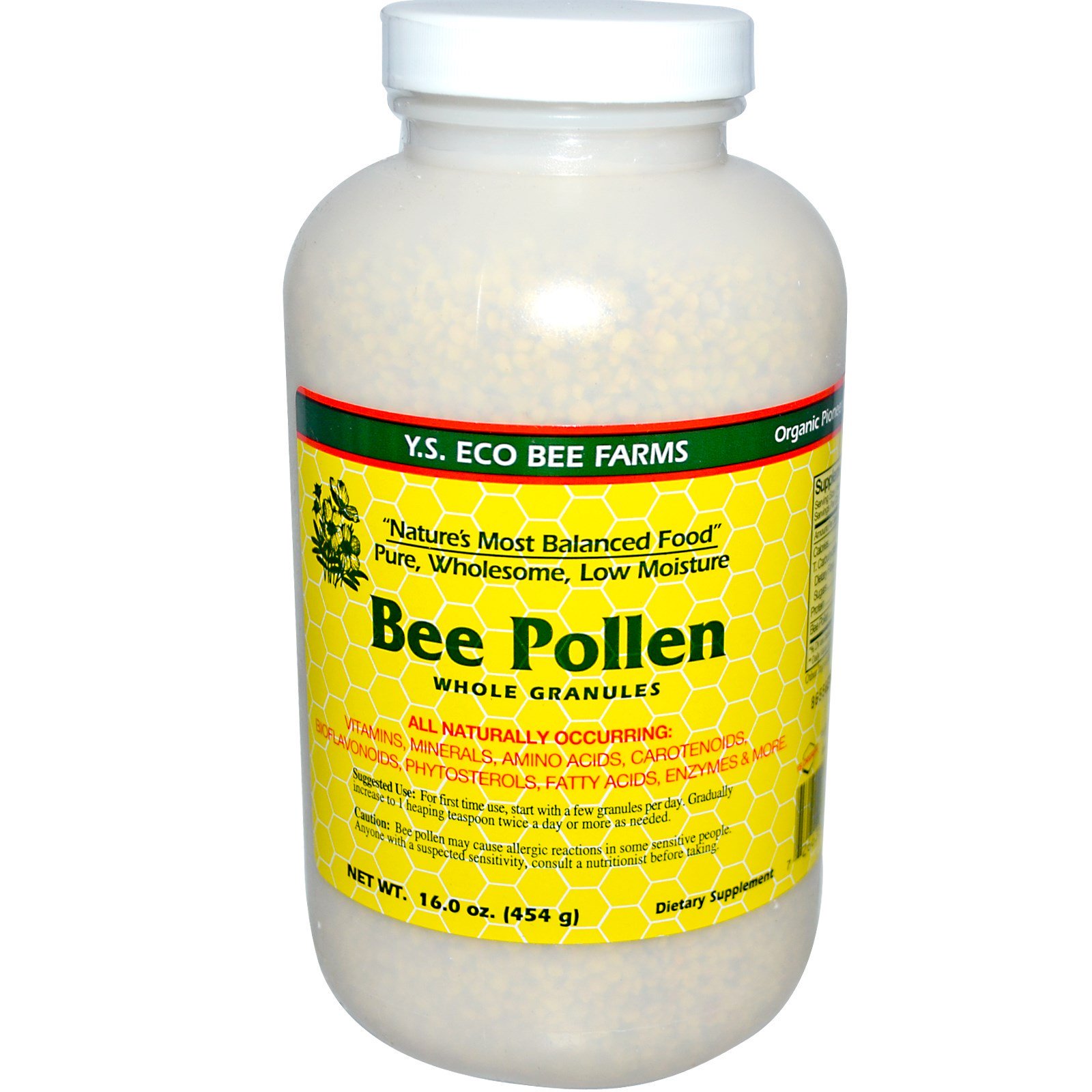 Comprar Y.S. Eco Bee Farms, Pólen de Abelhas, Grânulos Inteiros, 453 g (16,0 oz)