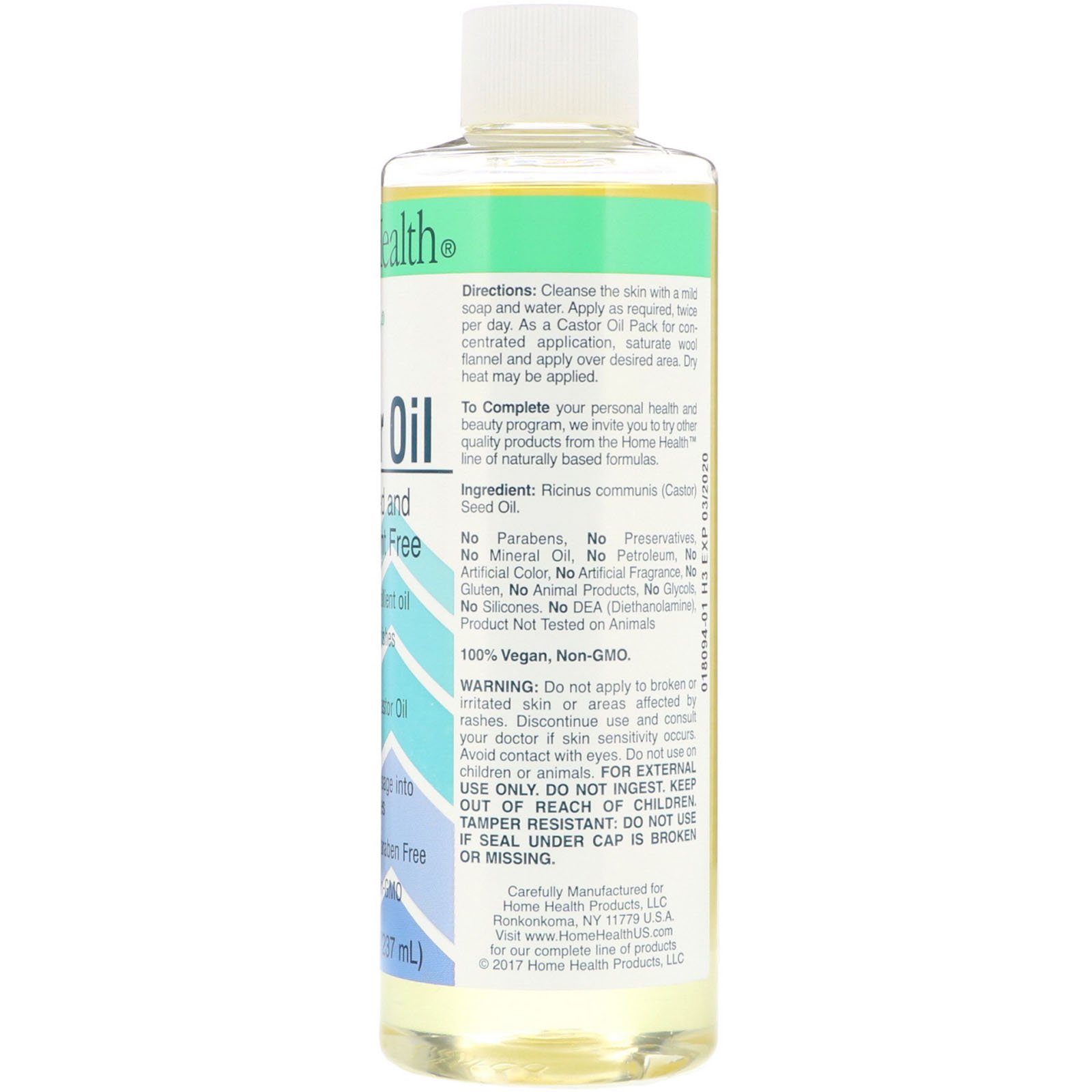 Comprar Home Health, Óleo de Rícino, 8 fl oz (237 ml) - Imagem 2
