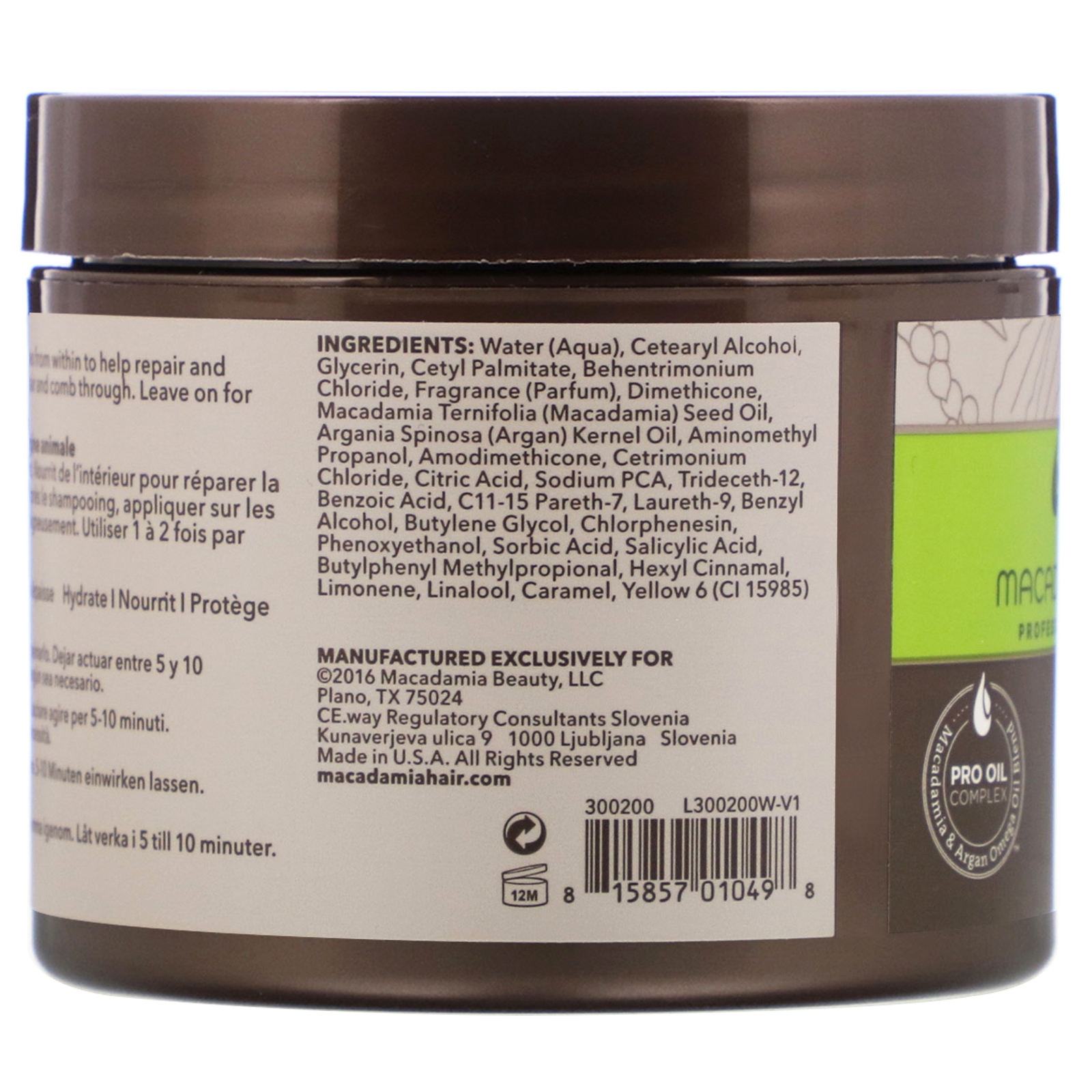 Comprar Macadamia Professional, Nourishing Repair Masque, Medium to Coarse Textures, 8 fl oz (236 ml) - Imagem 3