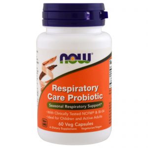 Comprar Now Foods, Probiótico Cuidado Respiratório, 60 Cápsulas Vegetarianas